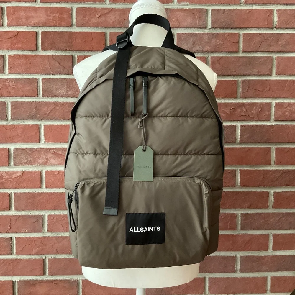NEW All Saints Zone Quilted Backpack Unisex NWT
